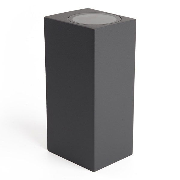 Светильник садово-парковый Бостон Feron DH051 35W 2хGU10 230V IP65 серый прямоугольник на стену