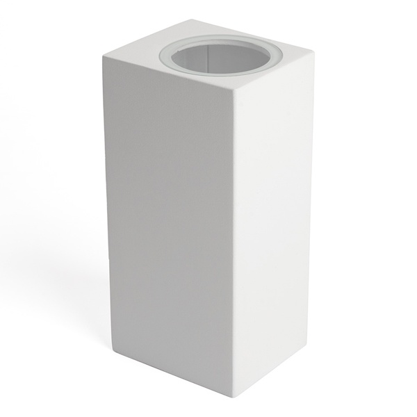 Светильник садово-парковый Бостон Feron DH051 35W 2хGU10 230V IP65 белый прямоугольник на стену