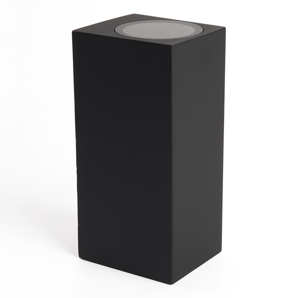 Светильник садово-парковый Бостон Feron DH051 35W 2хGU10 230V IP54 черный прямоугольник на стену
