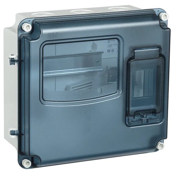 Корпус пластиковый влагозащищенный ИЭК KREPTA 5 ЩУРн-П 1/3 на однофазный счетчик и 3 модуля IP66 PC