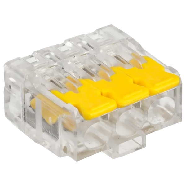 Клемма строительно-монтажная ИЭК СМК 228-413 (3 х 4 мм) 32А желтая [уп. 4шт]