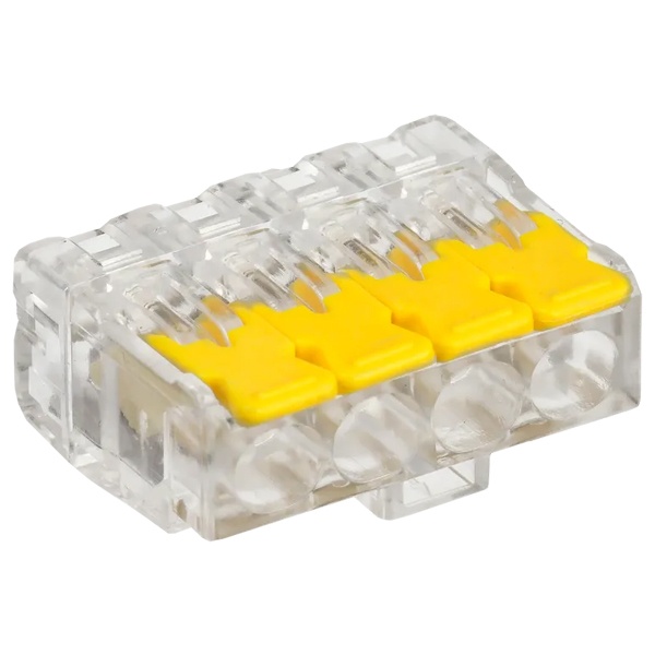 Клемма строительно-монтажная ИЭК СМК 228-414 (4 х 4 мм) 32А желтая [уп. 4шт]