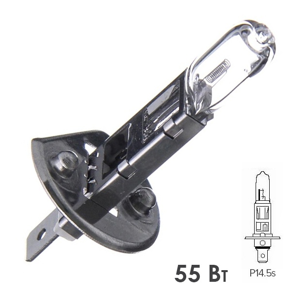 Лампа Формула Света H1 12V 55W P14,5s автомобильная галогенная, противотуманная, ближнего/дальнего