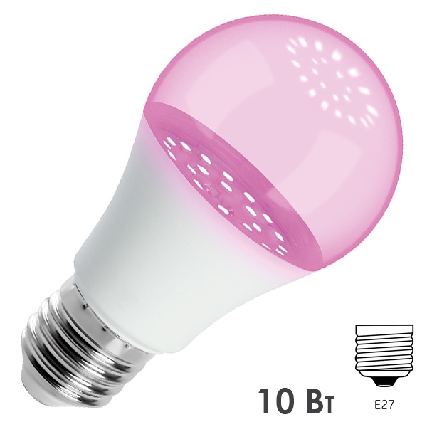 Лампа светодиодная для растений Feron LB-7060 A60 10W 175-265V E27 красно-синяя