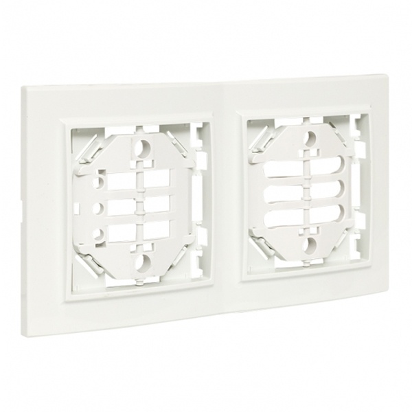 Рамка 2-местная вертикальная EKF Basic Минск белый