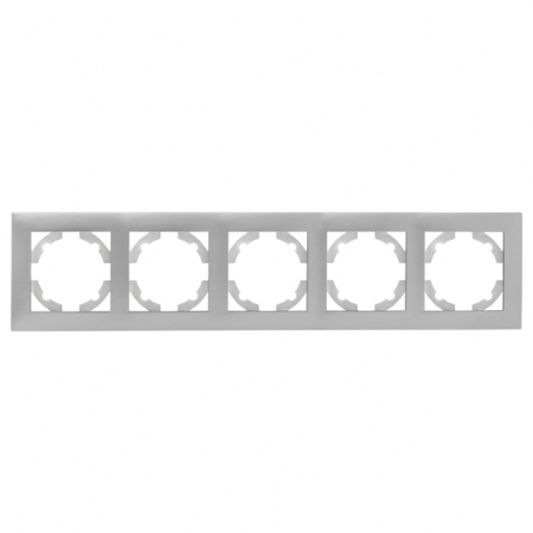 Рамка 5-местная горизонтальная EKF PROxima Валенсия сталь