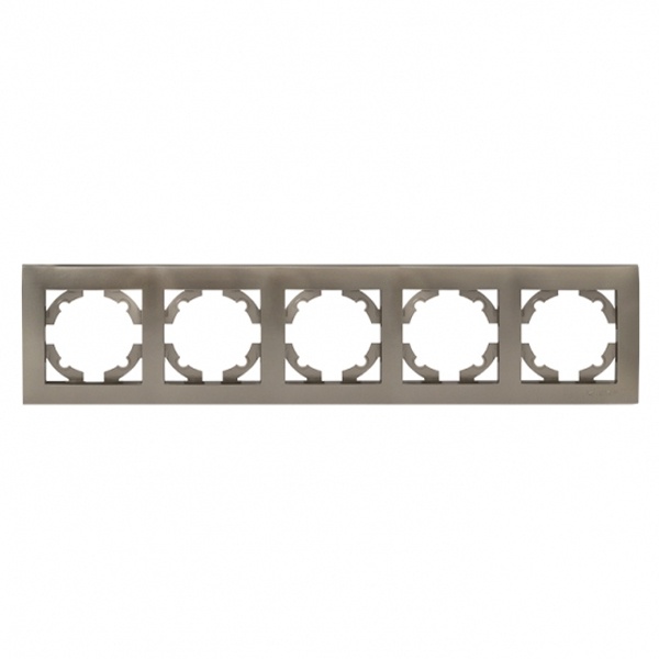 Рамка 5-местная горизонтальная EKF PROxima Валенсия кашемир