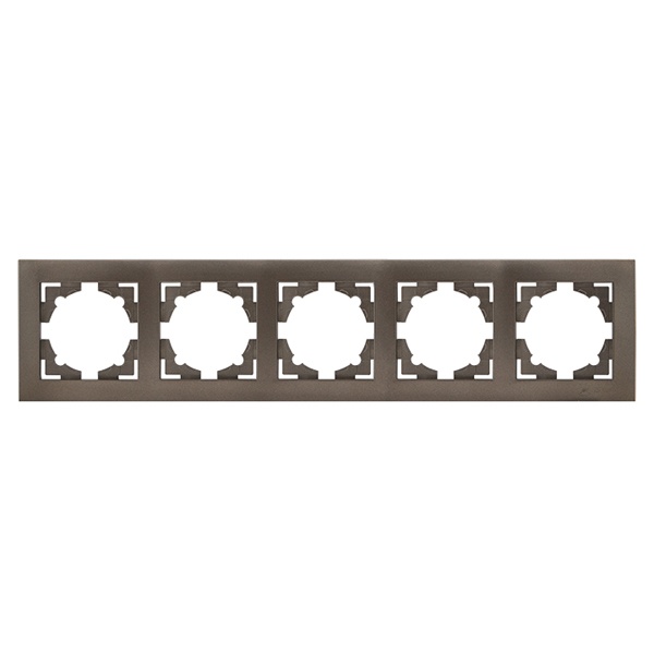 Рамка 5-местная горизонтальная EKF PROxima Валенсия графит