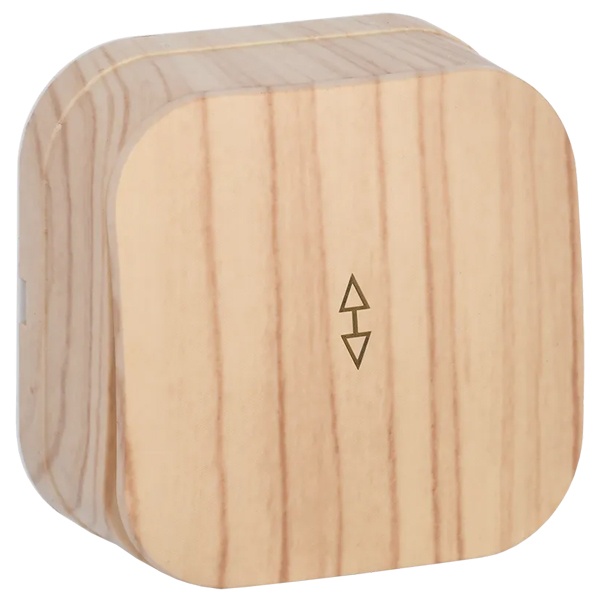 Накладной переключатель 1-клавишный ИЭК GLORY 10А ВСп20-1-0-ХС сосна