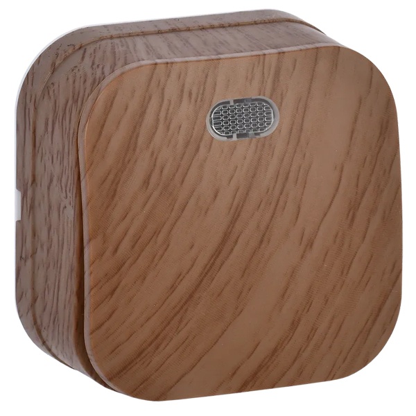 Накладной выключатель 1-клавишный ИЭК GLORY с подсветкой 10А ВС20-1-1-ХД дуб