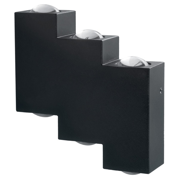 Светильник светодиодный уличный настенный Feron DH110 6x1W 4000K 230V 600Lm IP54 черный