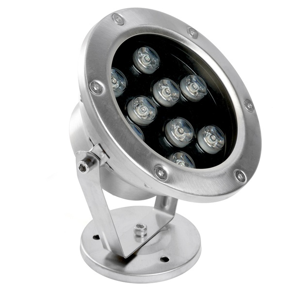 Подводный светодиодный прожектор LL-824 9LED 9W 2700K 24V 850Lm IP68 140x80x160mm нержавеющая сталь