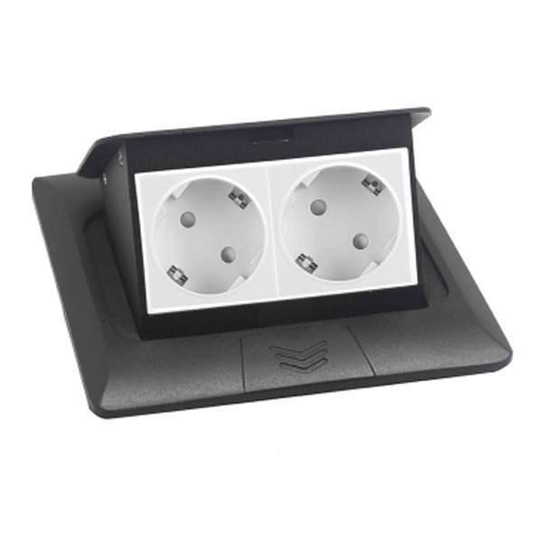 Мини-лючок Donel 3 модуля антрацит с монтажной коробкой IP20