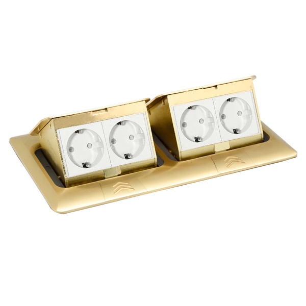 Мини-лючок Donel 8 (4+4) модулей латунь с монтажной коробкой IP20