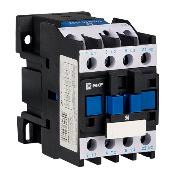 Контактор электромагнитный серии EKF Basic ПМЛ-1160М 9А 1НО 230В АС