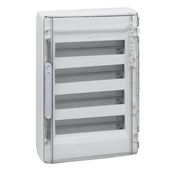 Шкаф пластиковый накладной Legrand XL3 125 4х18 модулей прозрачная дверь шины N+PE
