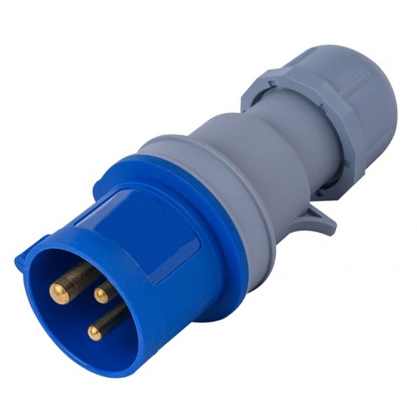 Вилка переносная DEKraft 013 2Р+РЕ 16А 220В IP44 ВП-103