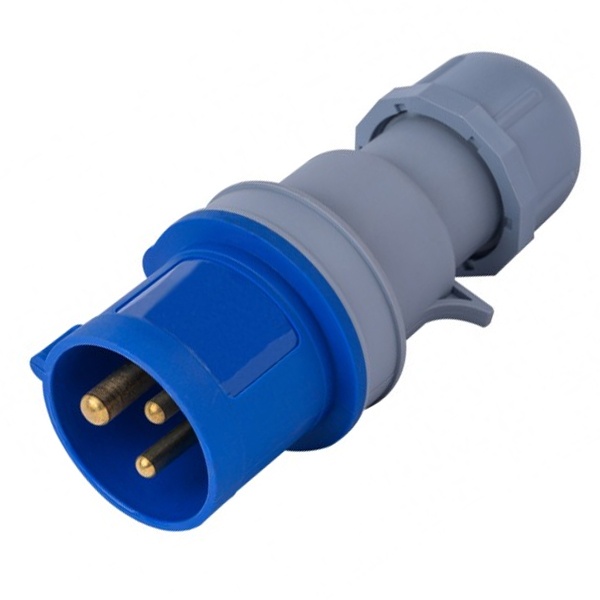 Вилка переносная DEKraft 023 2Р+РЕ 32А 220В IP44 ВП-103