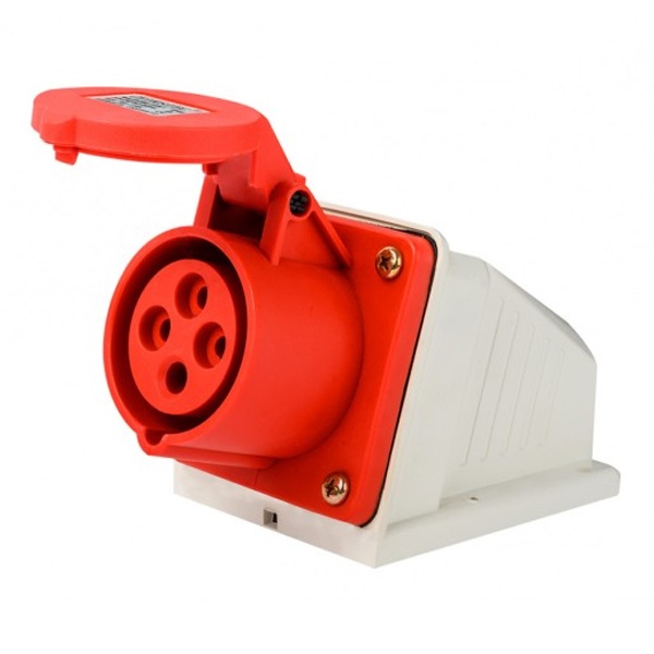 Розетка стационарная DEKraft 114 3Р+РЕ 16А 380В IP44 РС-103