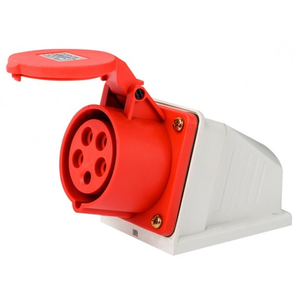 Розетка стационарная DEKraft 115 3Р+РЕ+N 16А 380В IP44 РС-103