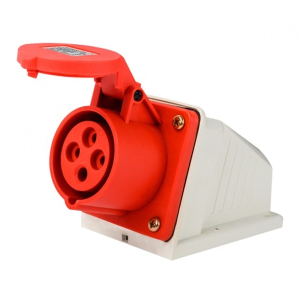 Розетка стационарная DEKraft 124 3Р+РЕ 32А 380В IP44 РС-103