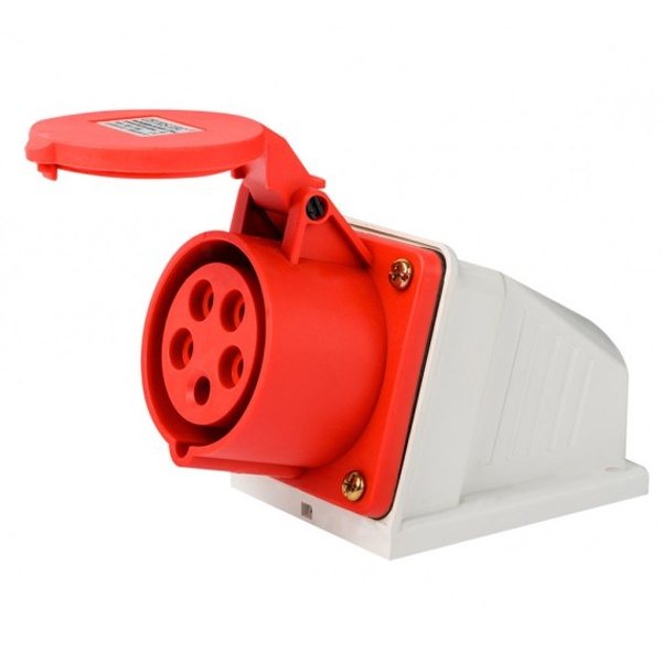 Розетка стационарная DEKraft 125 3Р+РЕ+N 32А 380В IP44 РС-103