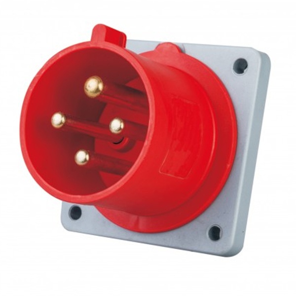 Вилка для скрытой проводки DEKraft 514 3Р+РЕ 16А 380В IP44 ВЩ-103