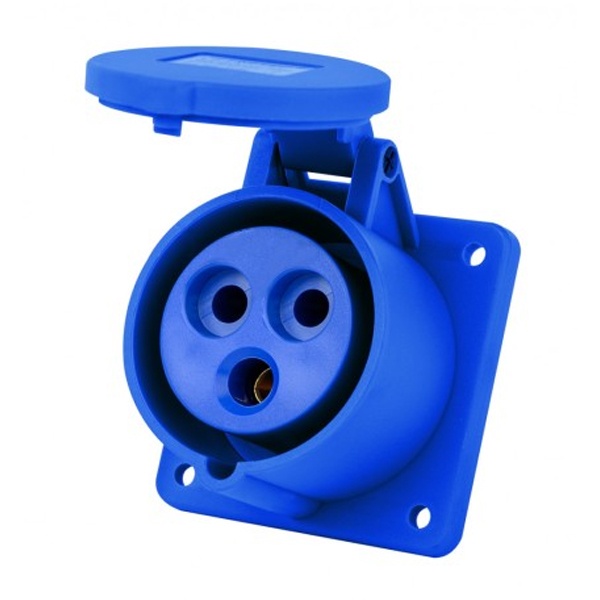 Розетка для скрытой проводки DEKraft 313 2Р+РЕ 16А 220В IP44 РЩ-103