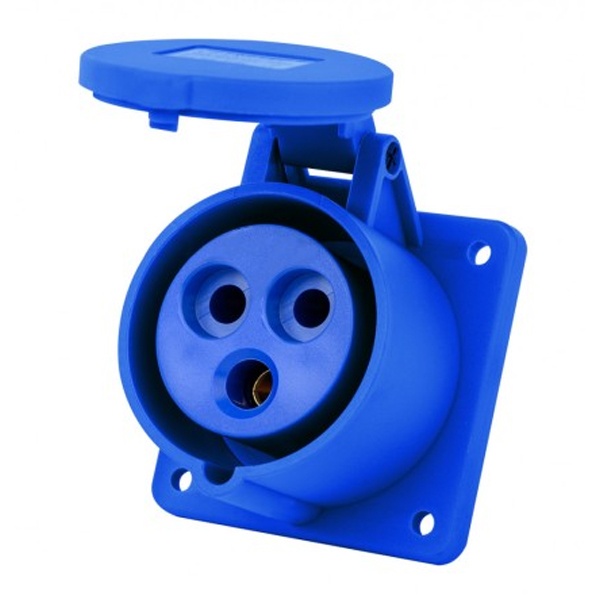 Розетка для скрытой проводки DEKraft 323 2Р+РЕ 32А 220В IP44 РЩ-103