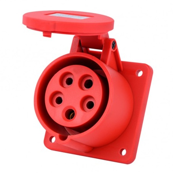 Розетка для скрытой проводки DEKraft 325 3Р+РЕ+N 32А 380В IP44 РЩ-103