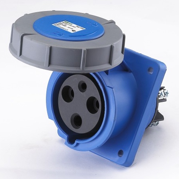 Розетка для скрытой проводки DEKraft 433 2Р+РЕ 63А 220В IP67 РЩ102-3-63