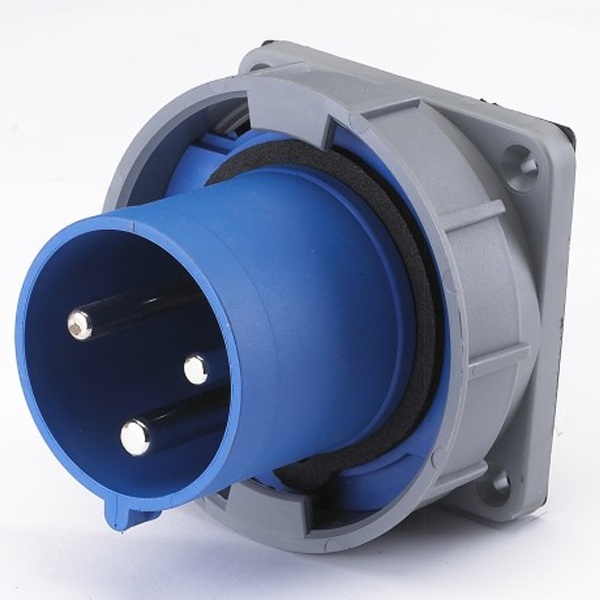 Вилка для скрытой проводки DEKraft 633 2Р+РЕ 63А 220В IP67 ВЩ-102-3-63