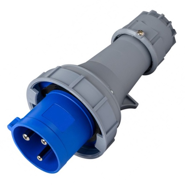 Вилка переносная DEKraft 033W 2Р+РЕ 63А 220В IP67 ВП-103