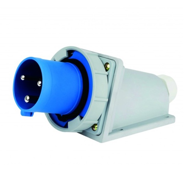 Вилка стационарная DEKraft 613W 2Р+РЕ 16А 220В IP67 ВС-103