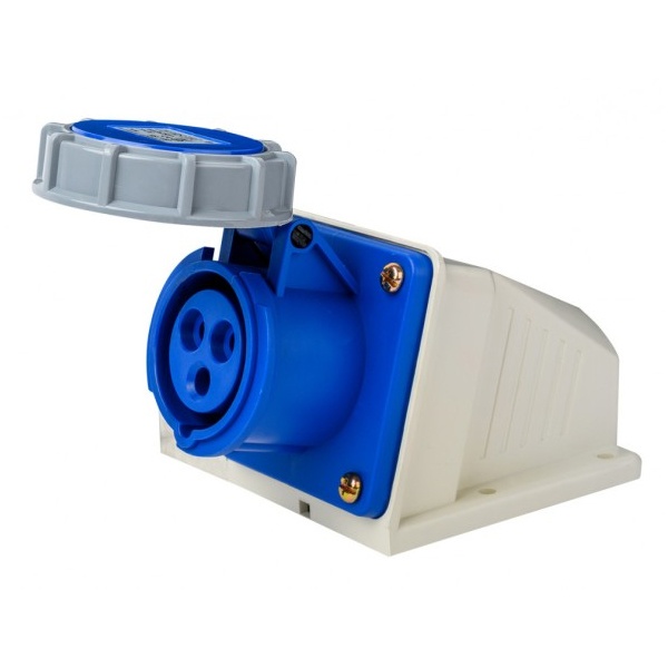 Розетка стационарная DEKraft 123W 2Р+РЕ 32А 220В IP67 РС-103