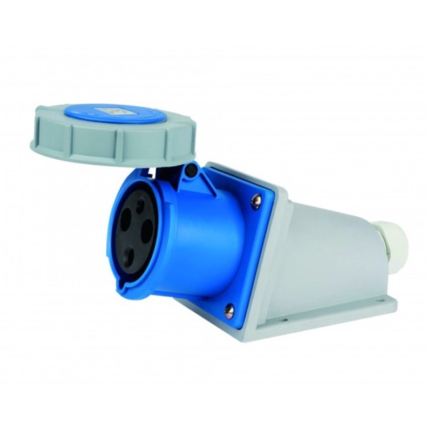 Розетка стационарная DEKraft 133W 2Р+РЕ 63А 220В IP67 РС-103