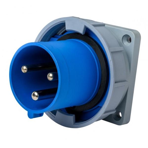 Вилка для скрытой проводки DEKraft 633W 2Р+РЕ 63А 220В IP67 ВЩ-103