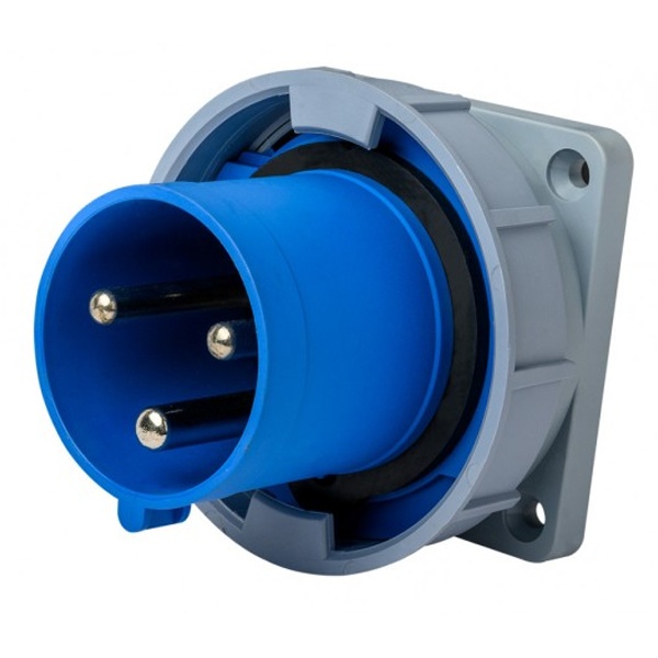 Вилка для скрытой проводки DEKraft 643W 2Р+РЕ 125А 220В IP67 ВЩ-103