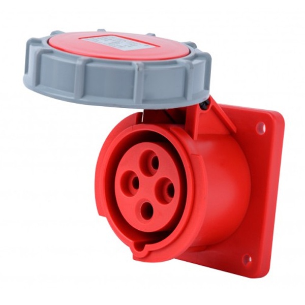 Розетка для скрытой проводки DEKraft 314W 3Р+РЕ 16А 380В IP67 РЩ103