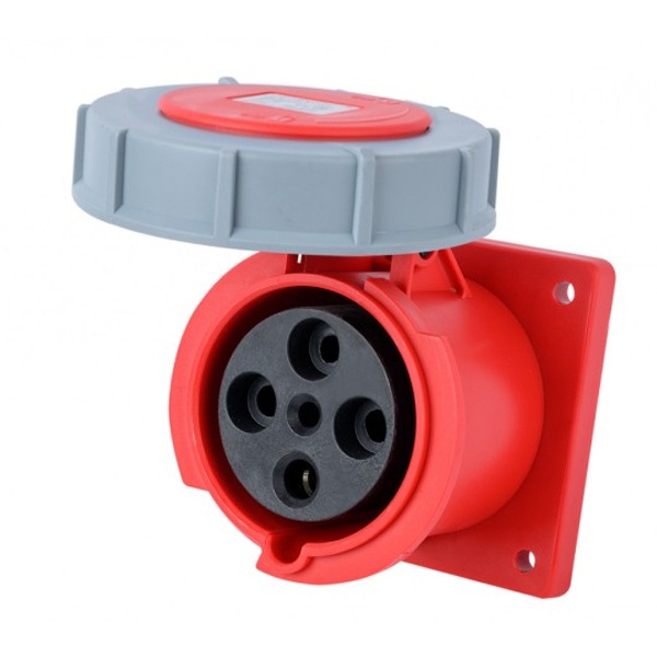 Розетка для скрытой проводки DEKraft 334W 3Р+РЕ 63А 380В IP67 РЩ103