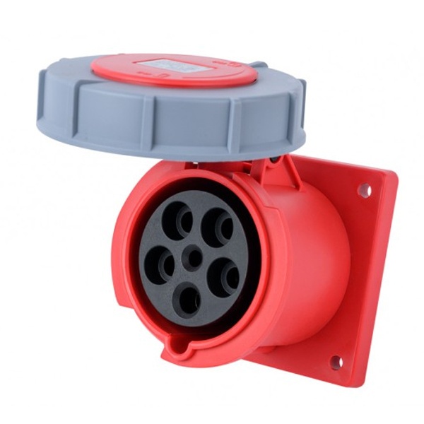 Розетка для скрытой проводки DEKraft 335W 3Р+РЕ+N 63А 380В IP67 РЩ103