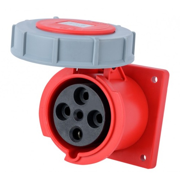 Розетка для скрытой проводки DEKraft 344W 3Р+РЕ 125А 380В IP67 РЩ103