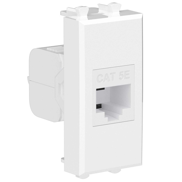 Розетка DKC Avanti компьютерная RJ-45 модульная кат.5е 1 модуль без шторок белое облако