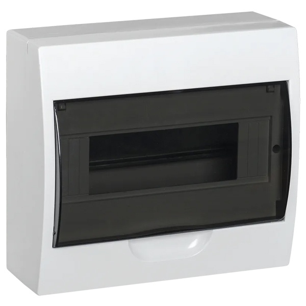 Щит навесной пластиковый ИЭК KREPTA 3 ЩРН-Пк-10 10 модулей с прозрачной дверкой IP41 белый (электрический шкаф)