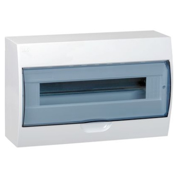 Щит накладной Generica (ИЭК) ЩРН-П-18 18м прозрачная дверь IP41 белый