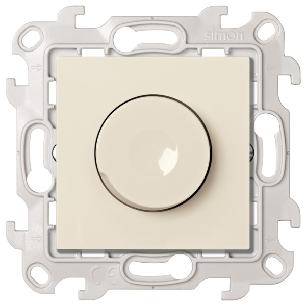 Светорегулятор Simon 24 Harmonie LED поворотно-нажимной проходной 6-60Вт, слоновая кость (бежевый)