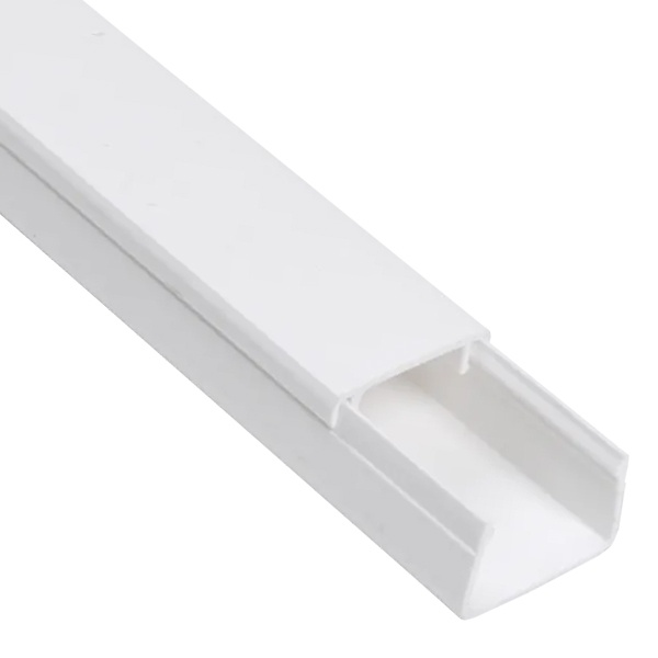 Кабель-канал ИЭК с крышкой 30/2х10 ПВХ белый с перегородкой 2м/шт [уп.64м] Элекор (кабельный короб)