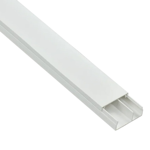 Кабель-канал ИЭК с крышкой 40/2х16 ПВХ белый с перегородкой 2м/шт [уп.30м] Элекор (кабельный короб)