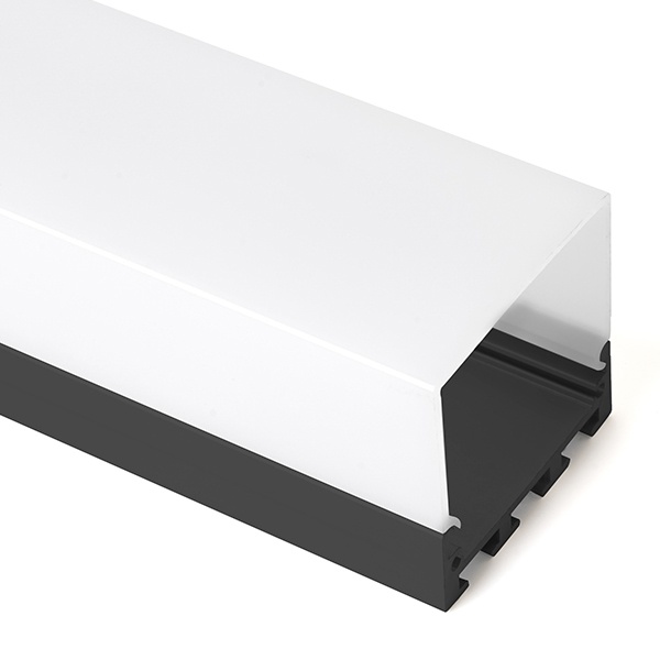 Профиль накладной для светодиодной ленты Feron CAB268, черный, с крепежом, 2000x42x45mm