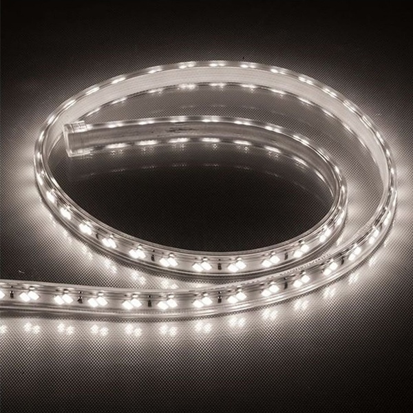 Лента светодиодная LS705 120SMD(5730)/m 11W/m 4200K 230V IP65 белый 50m 14x6mm с сетевым шнуром